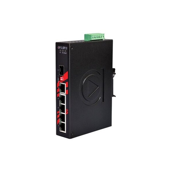 6-Port Industrial Unmanaged Ethernet Switch, w/5-10/100/1000Tx + 1-100/1000 SFP slot